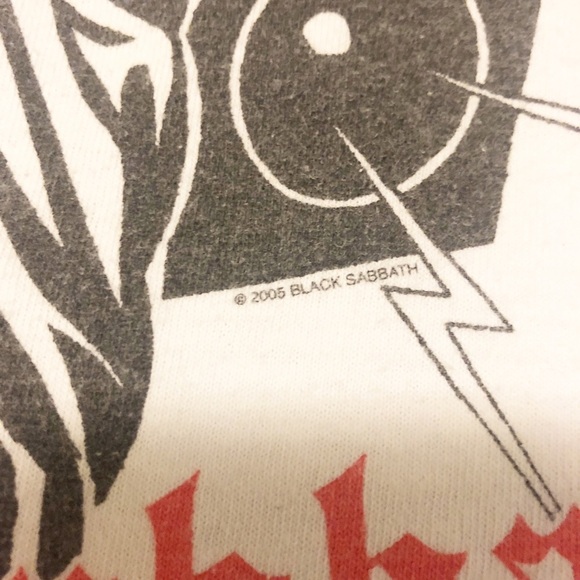 BLACK SABBATH White Graphic T-Shirt Fruit of the Loom size M 100% cotton 2005 - Picture 3 of 16